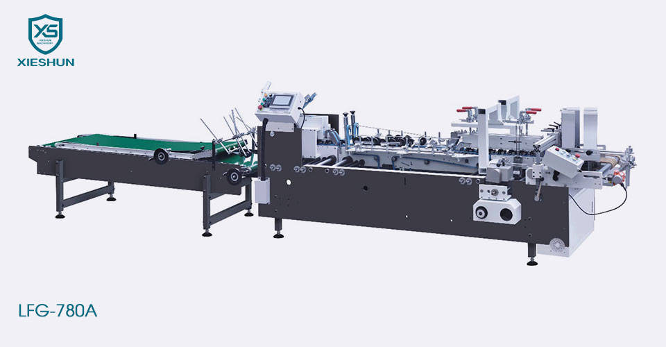 Macchina incollatrice automatica per cartelle in linea retta